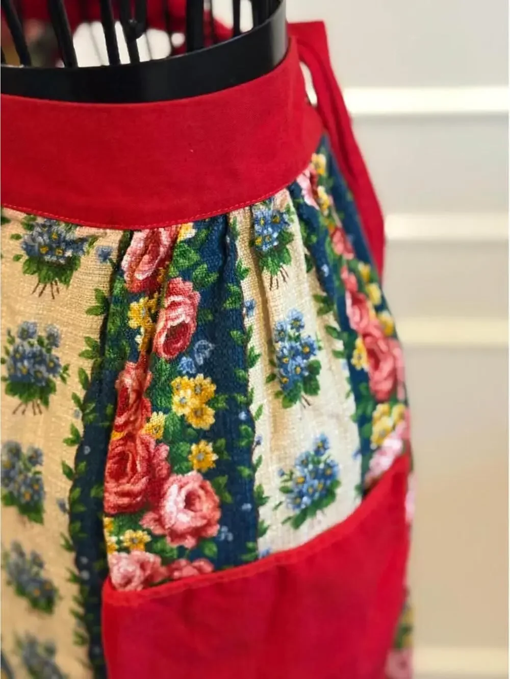 Vintage Red Apron | Christmas Apron